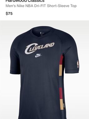 Nike Cleveland Cavaliers Short-Sleeve NBA Dri-FIT Basketball Top